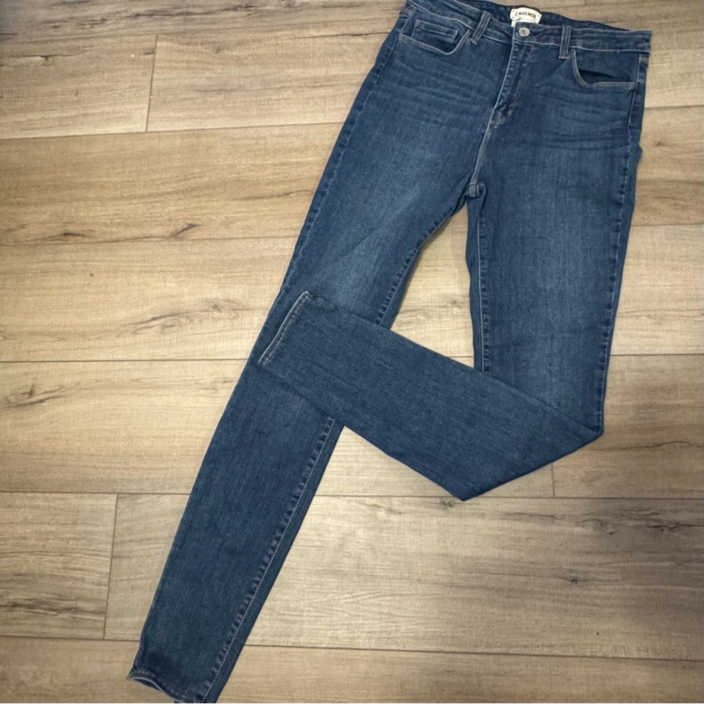 L’AGENCE High Rise Skinny Jeans – Dark Vintage Wash – Size 30 (US 10)